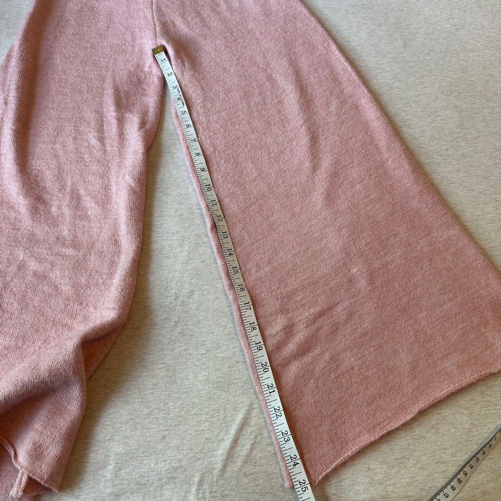 Sincerely Jules Pink Knit Wide Leg Lounge Pants Small ST669-SET Flare Trousers‎ - Picture 3 of 5